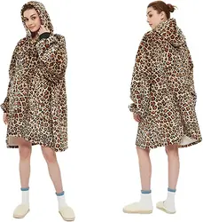 CVS BSCI Luxury Winter Warm adults and kids polyester flannel hooded blanket sherpa Custom Oversized giant Long Hoodie blanket