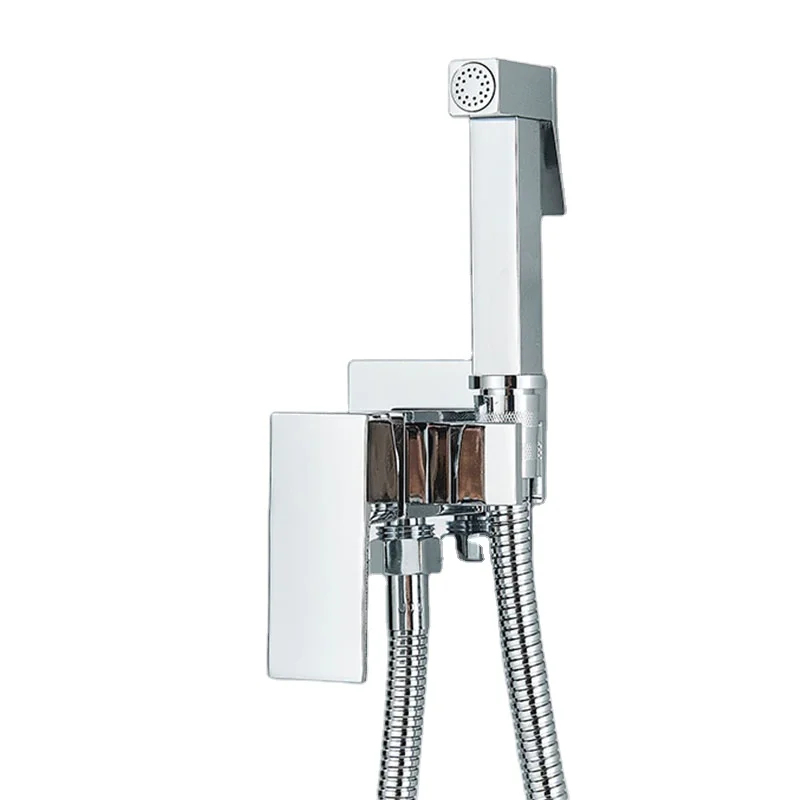 Bathroom Wall-mount Chrome Hand Bidet Portable Muslim Toliet Shattaf