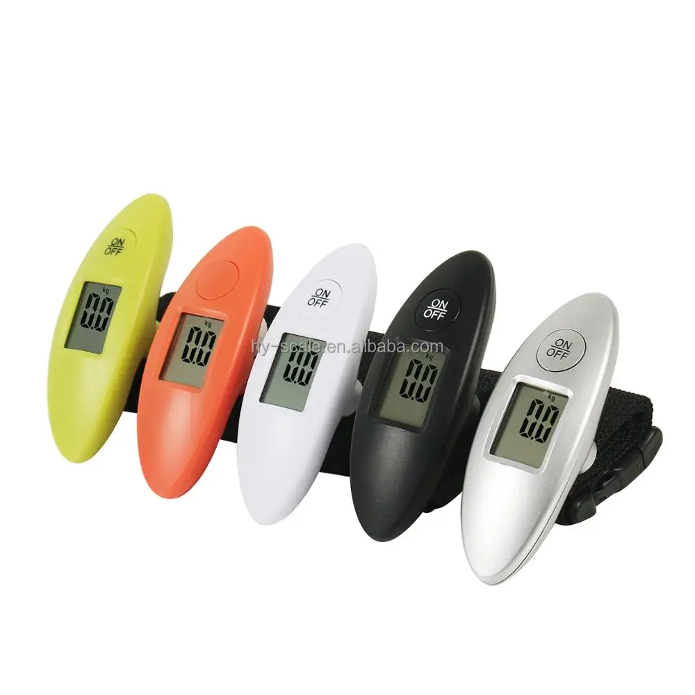 Plastic Electronic Luggage Scale Hanging Weighing Scale Digital Pocket Travel LCD Display ABS 50kg Portable Luggage Scale Kg Lb