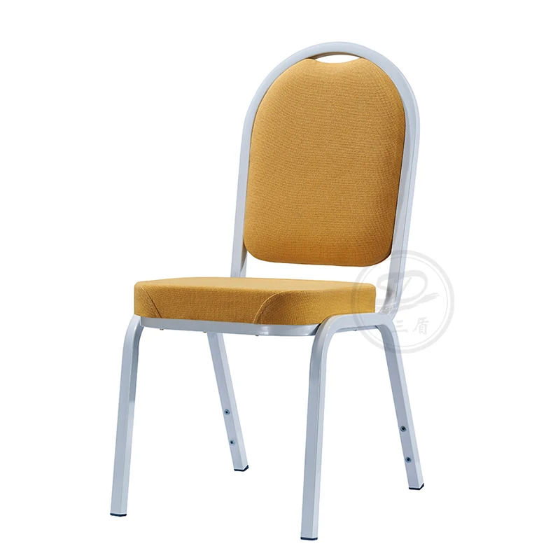Hotel Reception Stacking Chair Metal Iron Restaurant Banquet Chair Modern Dining Room Chairs Hotel Furniture Spray Painting