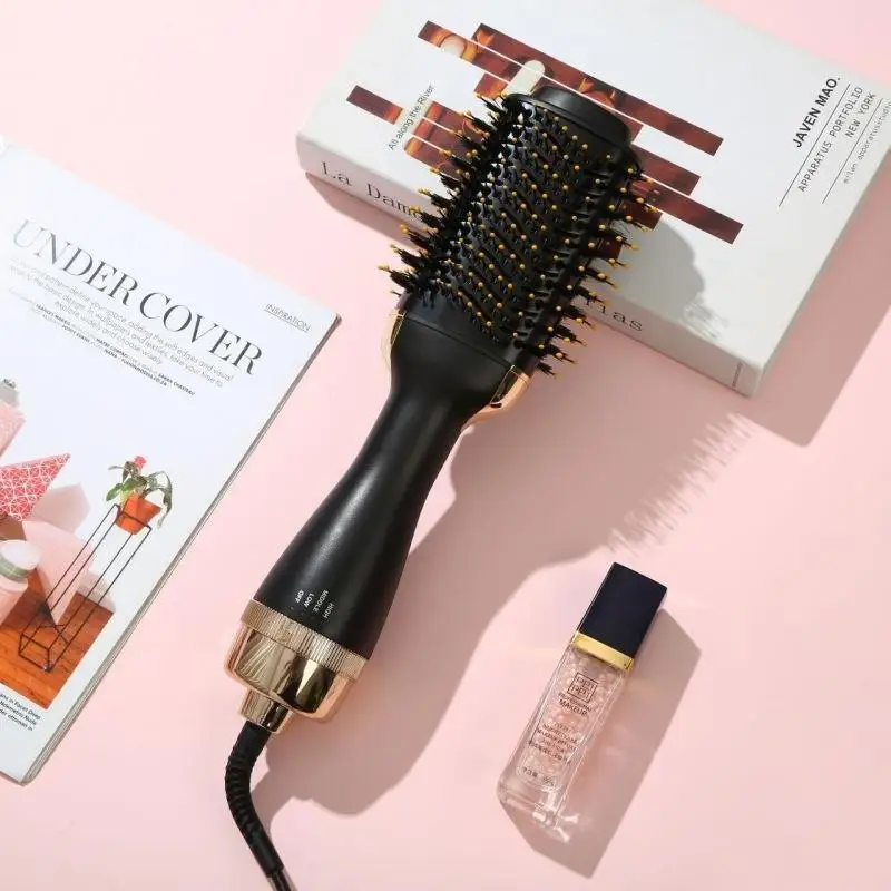 Multi-function hot air comb high power negative ion blowing comb explosive style 3 in 1 curly hair comb