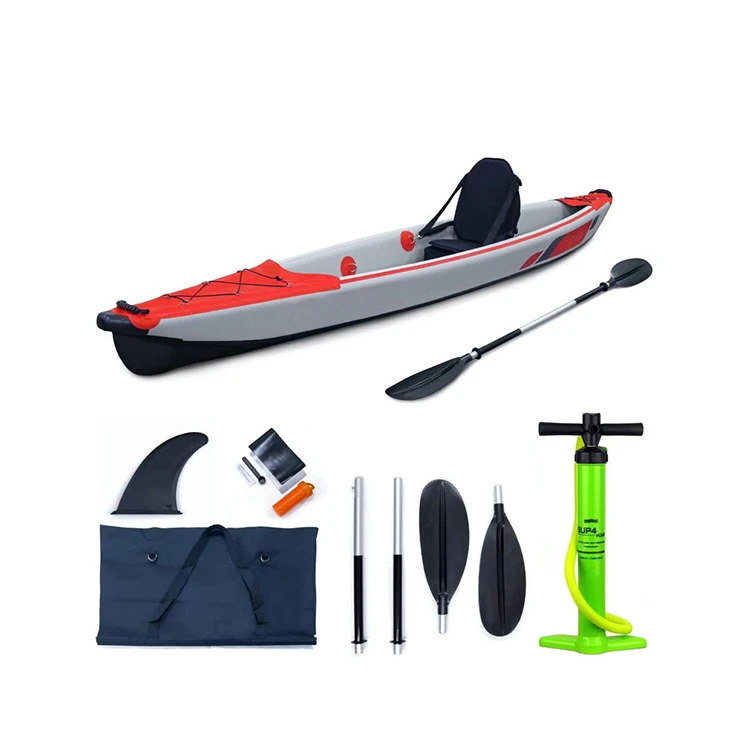 QIBU drop stitch sit on top ocean sea fishing pvc inflatable kayak