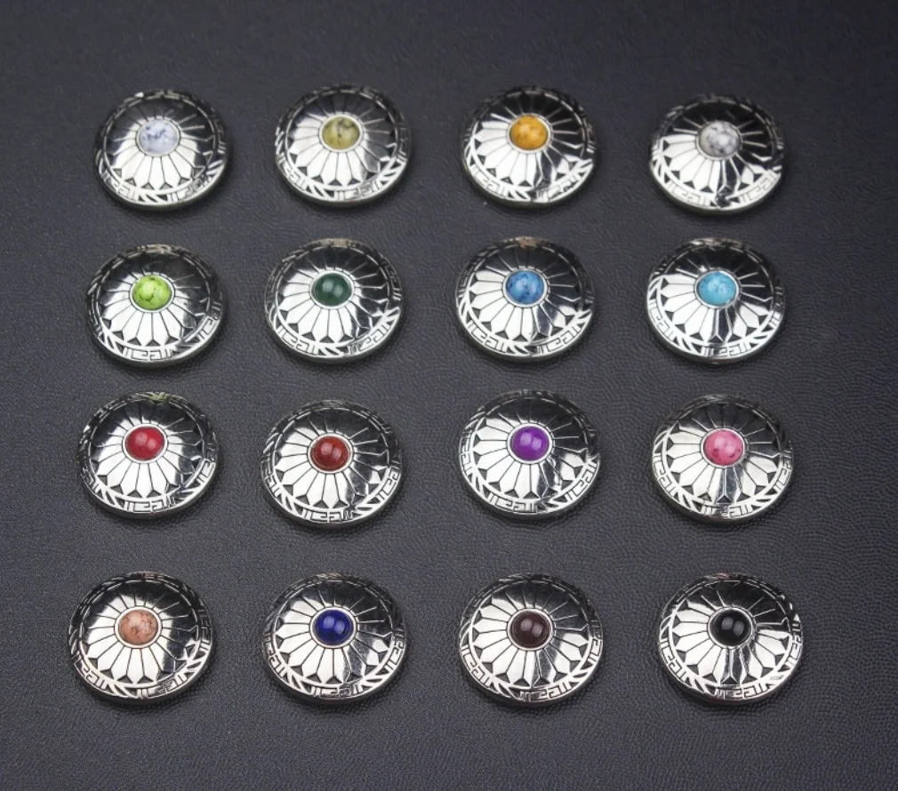 Factory wholesale turquoise conchos with screws for leather