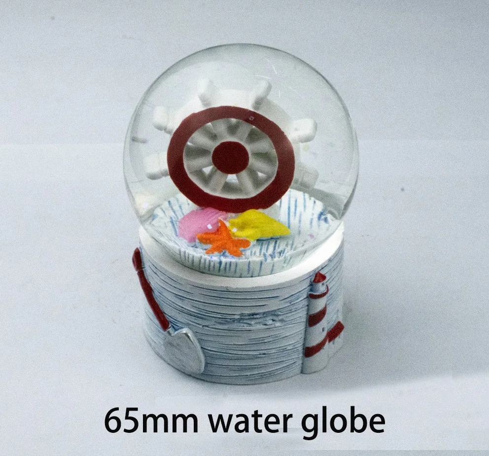 Tropical ornament beach ocean decoration resin starfish water globe