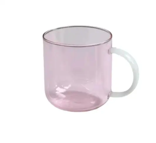 Оптовая продажа индивидуальная многоцветная стеклянная кофейная кружка чайные чашки из боросиликатного стекла