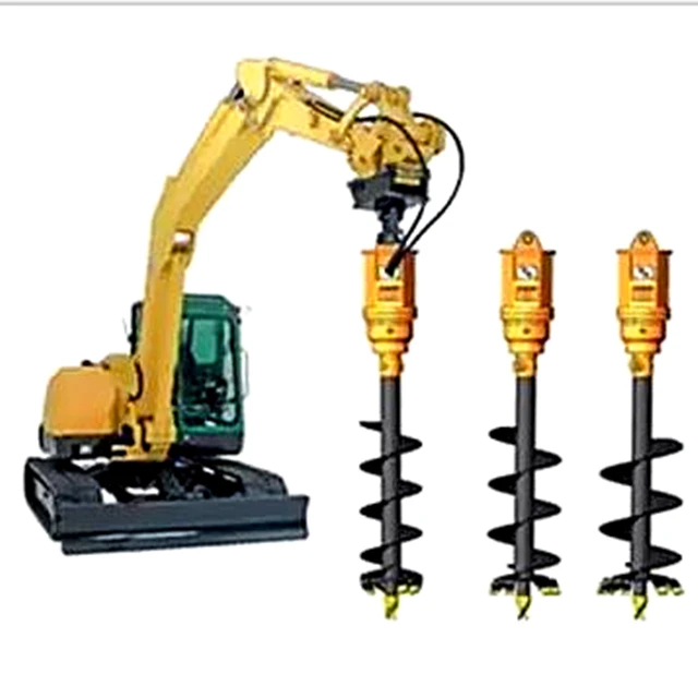 Multifunction Excavator Mini Hydraulic Excav Earth Auger Drill For Backhoe Drive Parts Earth Auger