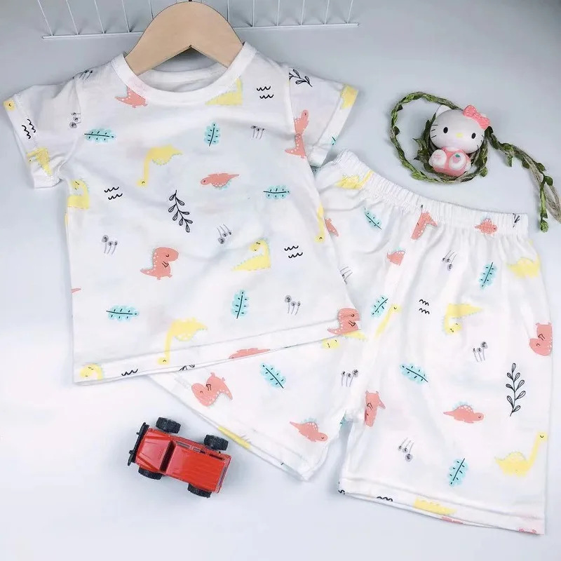 Summer Infant Newborn Baby Boy Clothes Children Clothing Set for Girls Kids T-Shirt Shorts 2PCS Outfits Cotton Boys Clothing