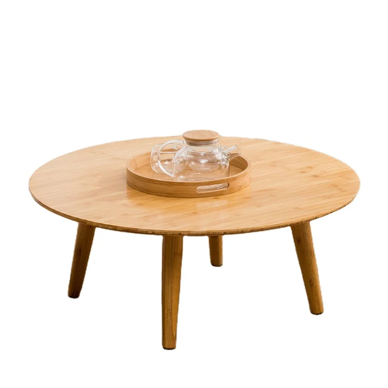 Dia 80cm round bamboo wood Janpanese tatami Dinning table
