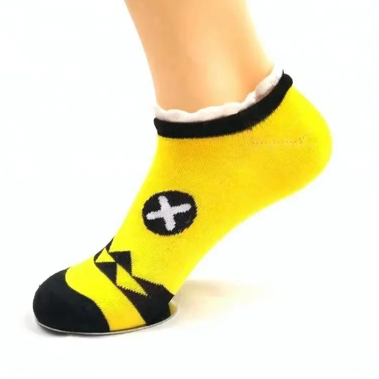 Wholesale Custom Funny Pokemon Design No Heel Men Socks Set
