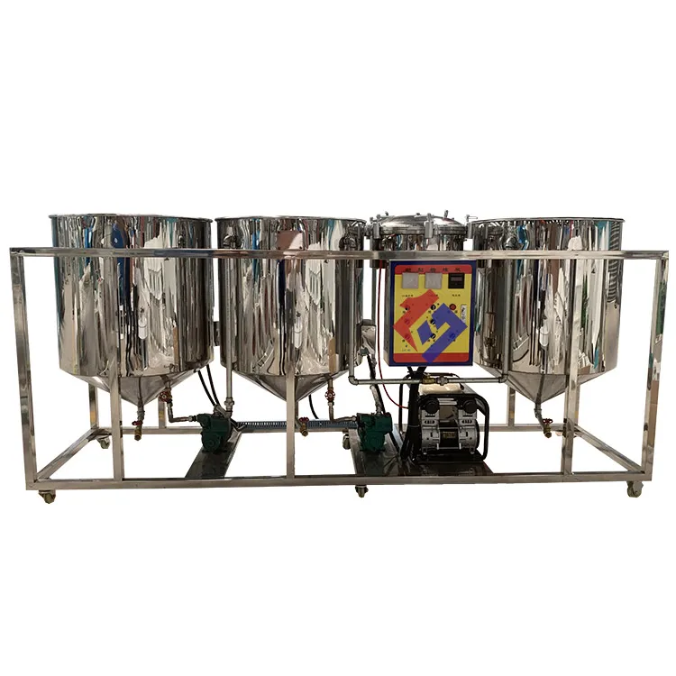 Small Scale Crude Oil Dewaxing Deodorizing Refinery Plant Shea Butter Refining Equipment