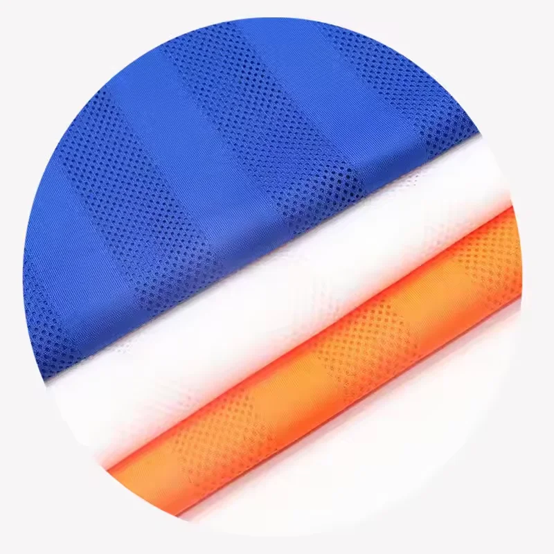 2024 Custom breathable 100%polyester sportswear fabric birdseye weft knitting mesh fabric for football soccer wear