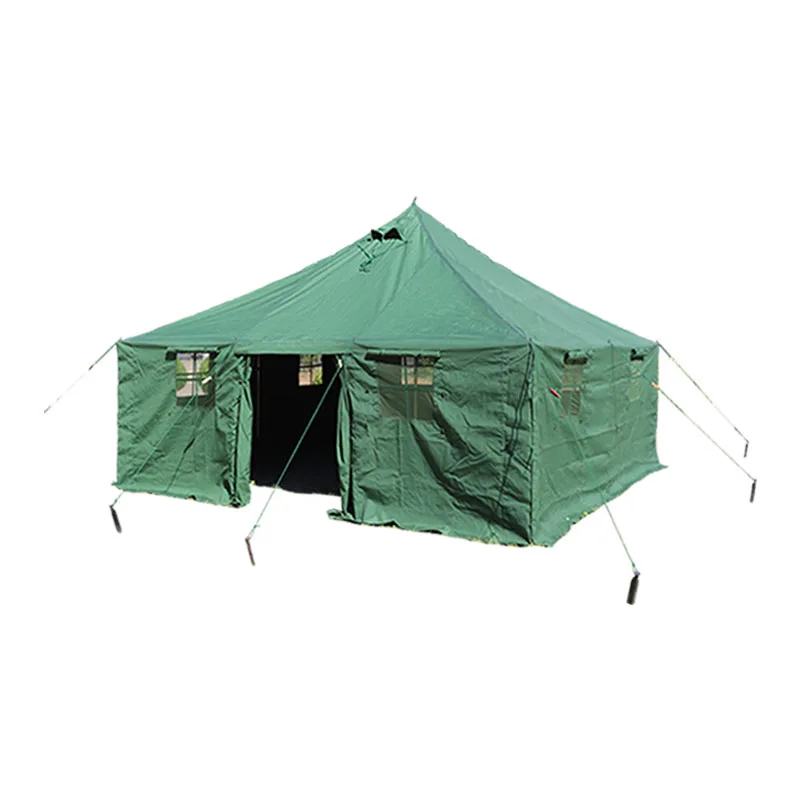 QX factory Hot sale 10 20 30 40 50 people canvas winter tent camping outdoor waterproof 4 season car awning scout equipment tent