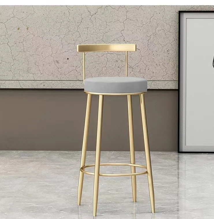 Индивидуальные простые креативные барные стулья в скандинавском стиле с металлической рамкой, современные высокие стулья для отелей, кафе, Роскошные роскошные стулья для бара