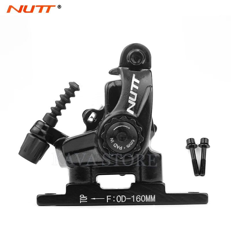 NUTT S6T Road Bike Disc Brake Flat Mount Caliper Front Rear Set 140mm 160mm G3 HS1 Rotor Mechanical Line Pull Flat Bicycle Brake
