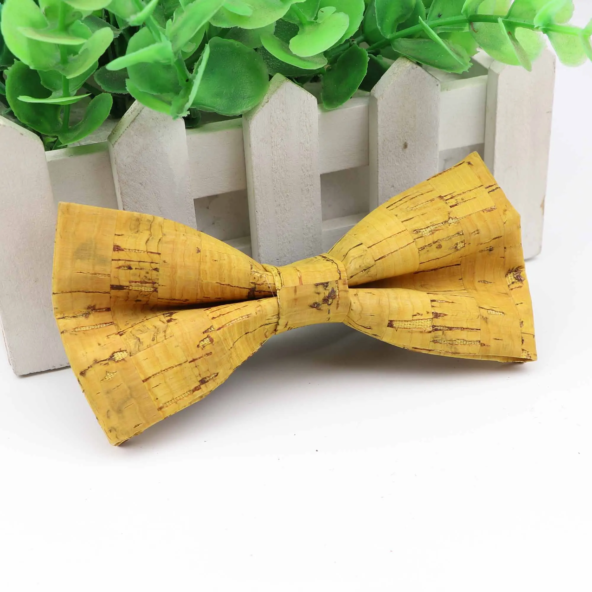 New Children Cork Wooden Fashion Bow Ties Kid Novelty Handmade Solid Neckwear for Kids Wedding Party Wood Gift Child Bowtie