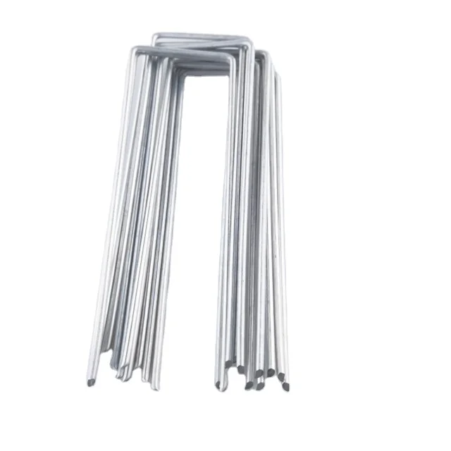 factory customized Anti Rust garden sod stakes pins Galvanized Steel Landscape Nail