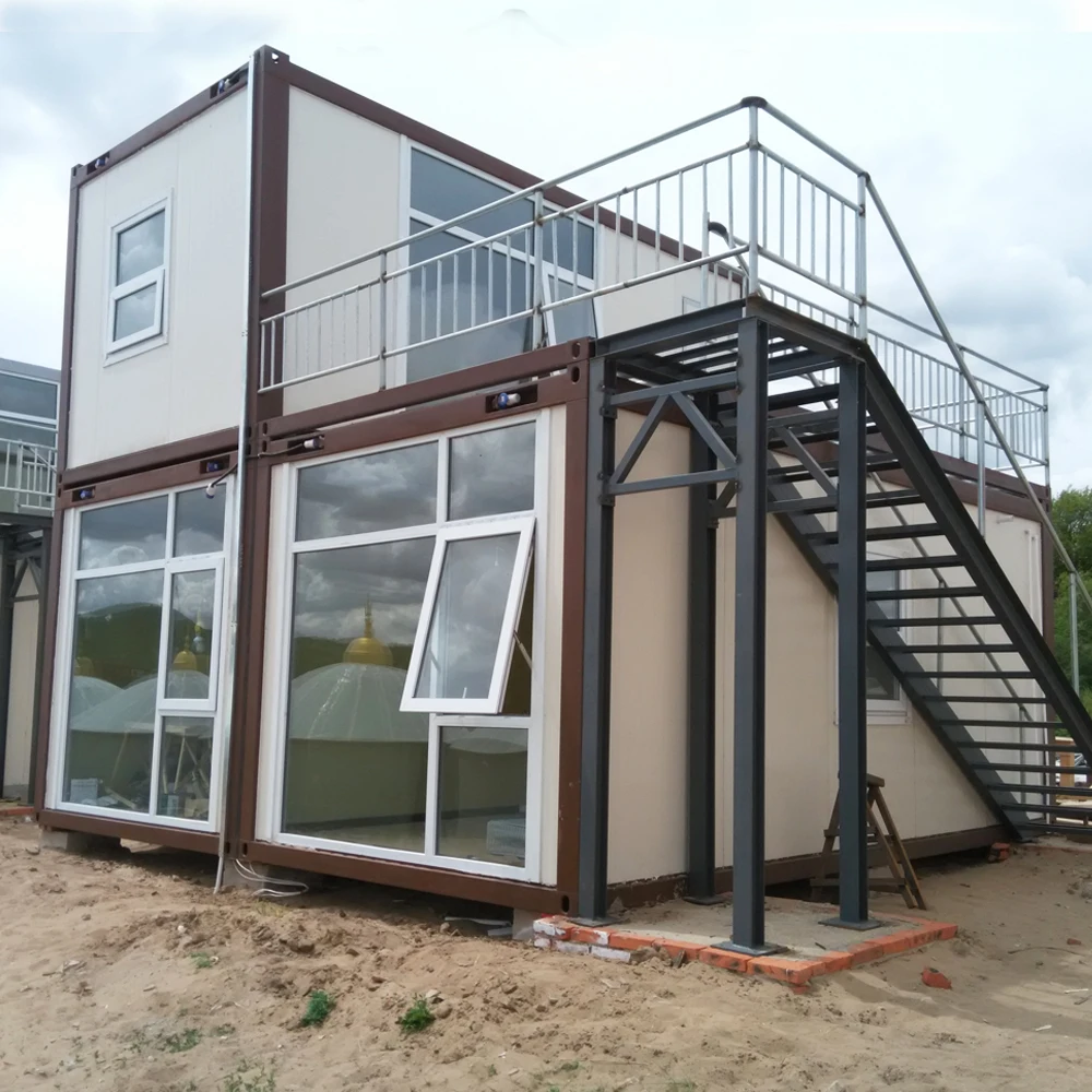 Double garden/hotel modularization flat pack container house