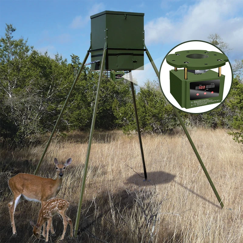 Can Be Connected to External Solar Panels 12 Volt Wildlife Feeder Kit  Deer Feeder Hunting