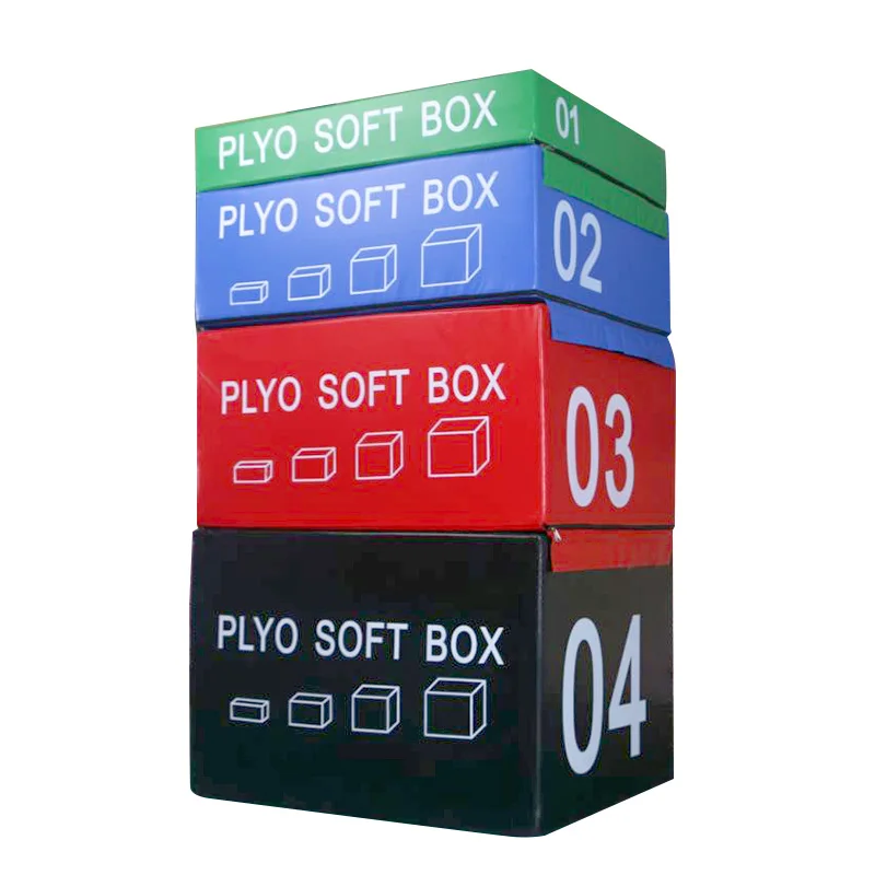 Gym Strength Training Soft 4 in 1 Plyo Jump Box Adjustable Jump Box