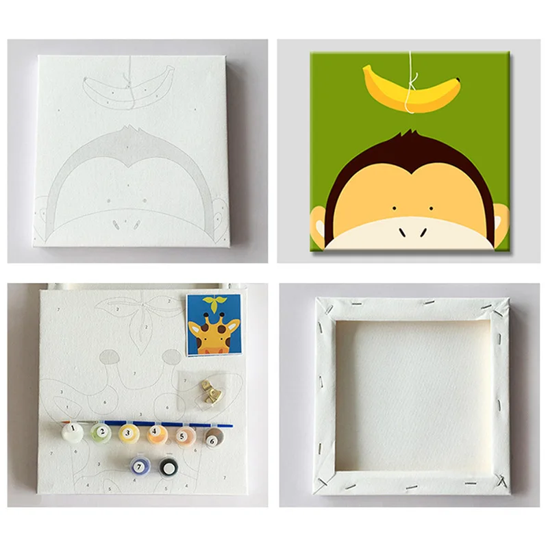 Wooden Framed DIY Oil Painting Paint by Number Kit for Adults Mountain Peak Lake Scenic Area Picture Wall Art