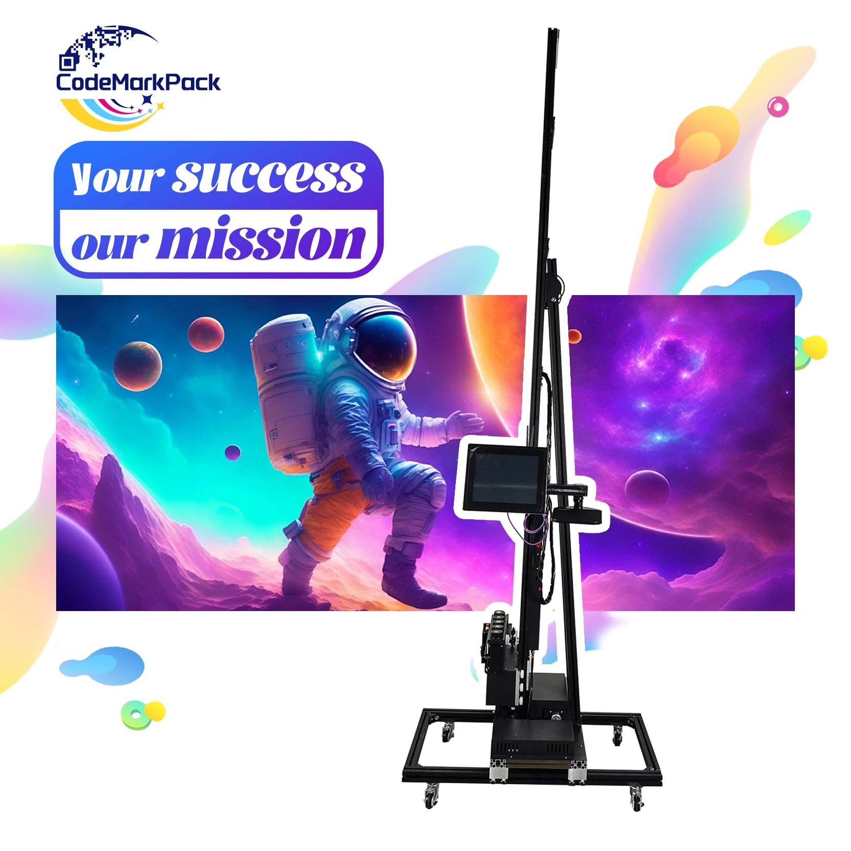 Настенная настенная печатная машина UV Ink 3D 5D Дизайн Офисной комнаты вертикальный настенный струйный принтер