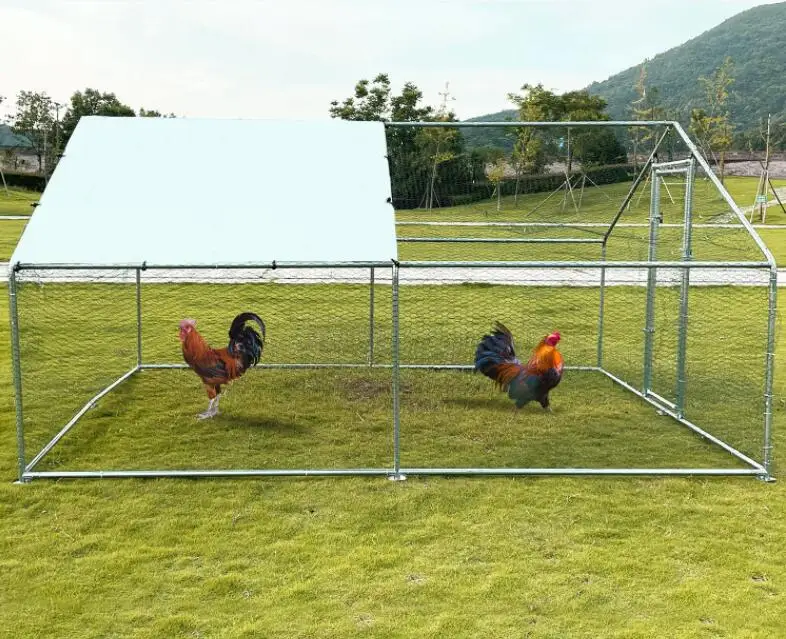 Outdoor Cage Galvanised Steel Poultry Cage Walk-in Chicken Coop Shaded Cage Hen Run House Rabbit pet pen