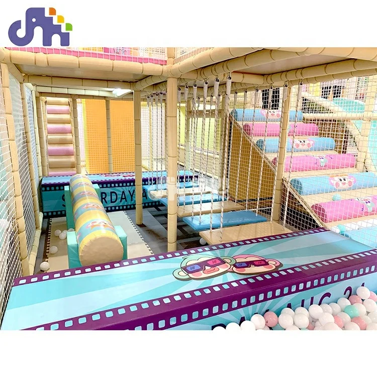 Domerry amusement equipment children balls pool playground indoor plastic slide kid play jungle gym