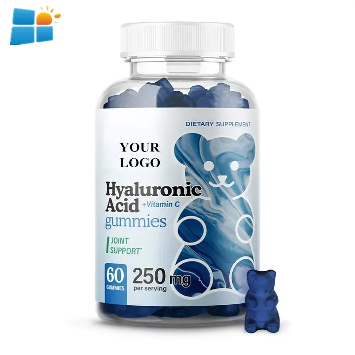 OEM/ODM/OBM Organic Collagen+Hyaluronic acid+Vitamin C+Gluta Gummies Dietary Supplement Skin Whitening Hyaluronic Acid Gummies