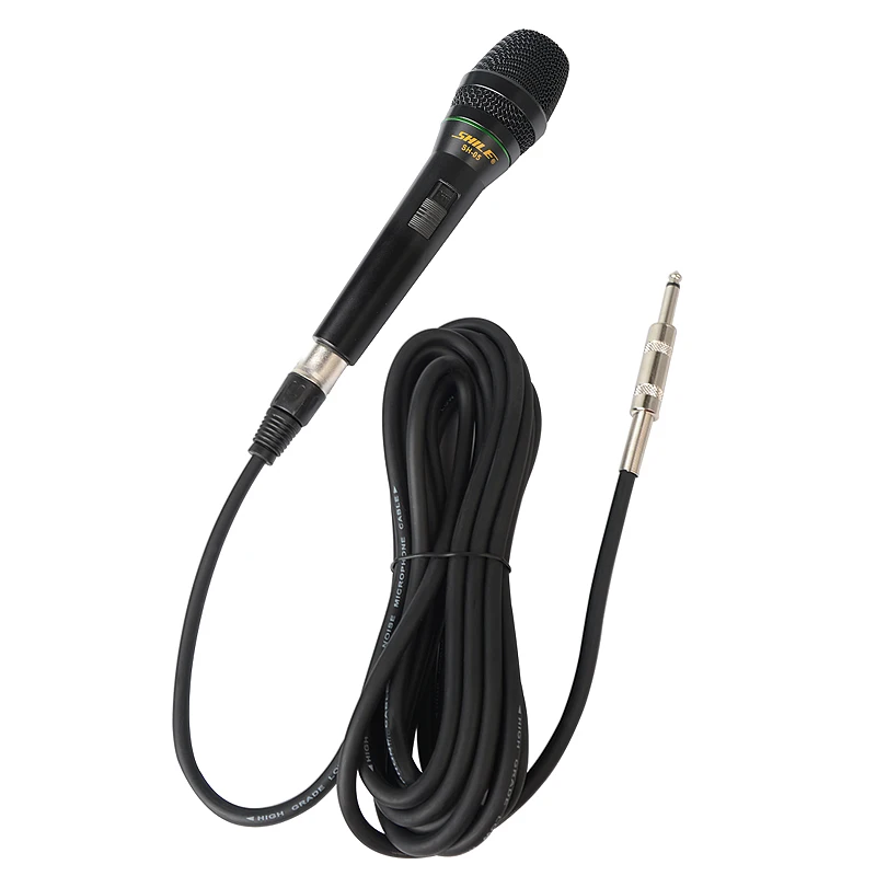Metal wired karaoke dynamic microphone clear sound quality suppress howling
