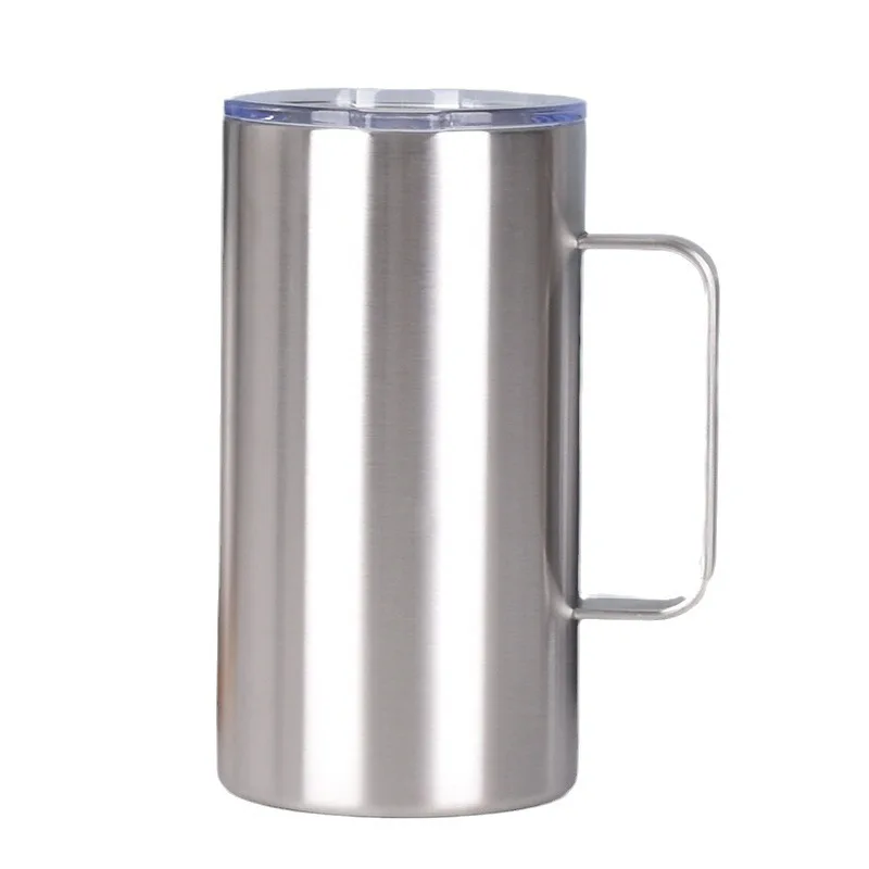 24oz handle office cup portable double-layer vacuum home office mug