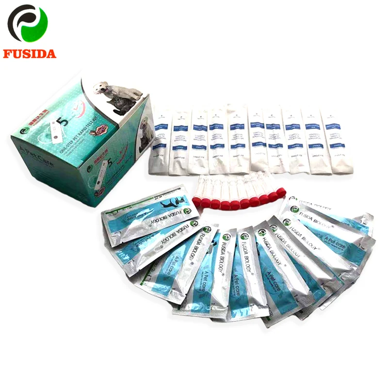 Triple feline FELV/ FIV/Giardia veterinary Rapid Test Kit