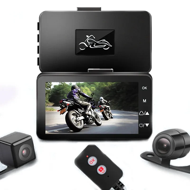 Motorbike Camera 720P 3 inch Video Recorder Dual Lens Motorcycle DVR Driving Motor Bike Camera Motorcycle Recorder
