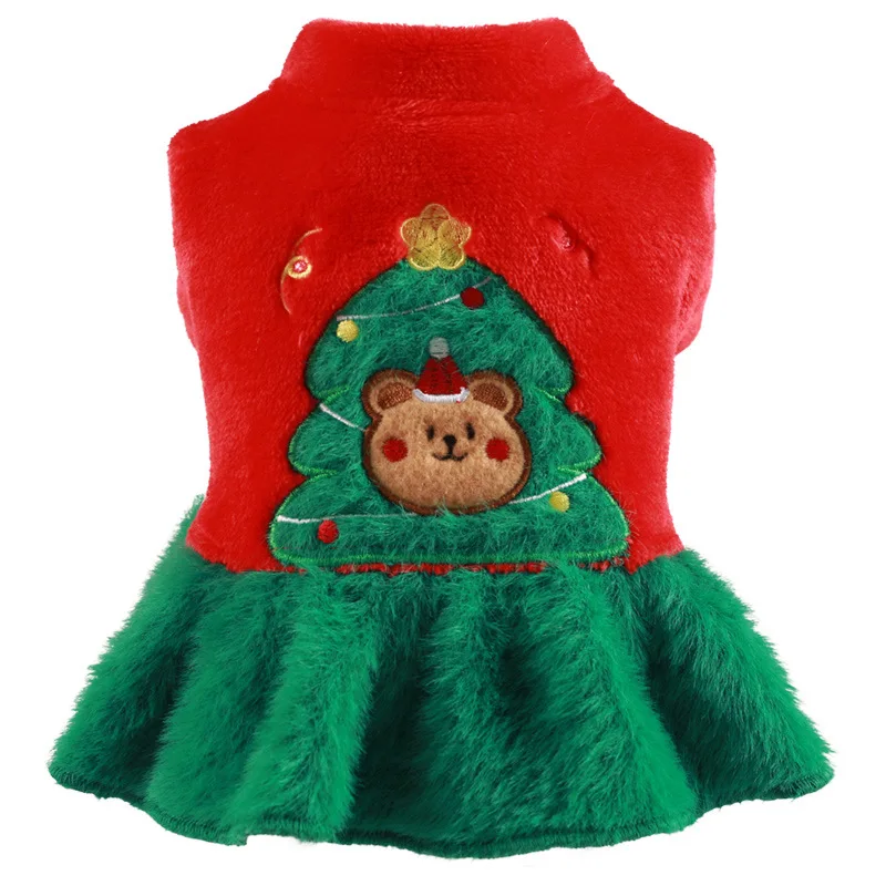 Christmas winter pet clothing dog cat dress pet costume