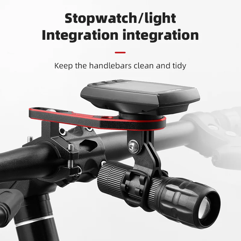 Bicycle Light Holder Aluminum Bike Lamp Bracket Adjustable Bicycle Computer Mount Holder for Garmin Gopro