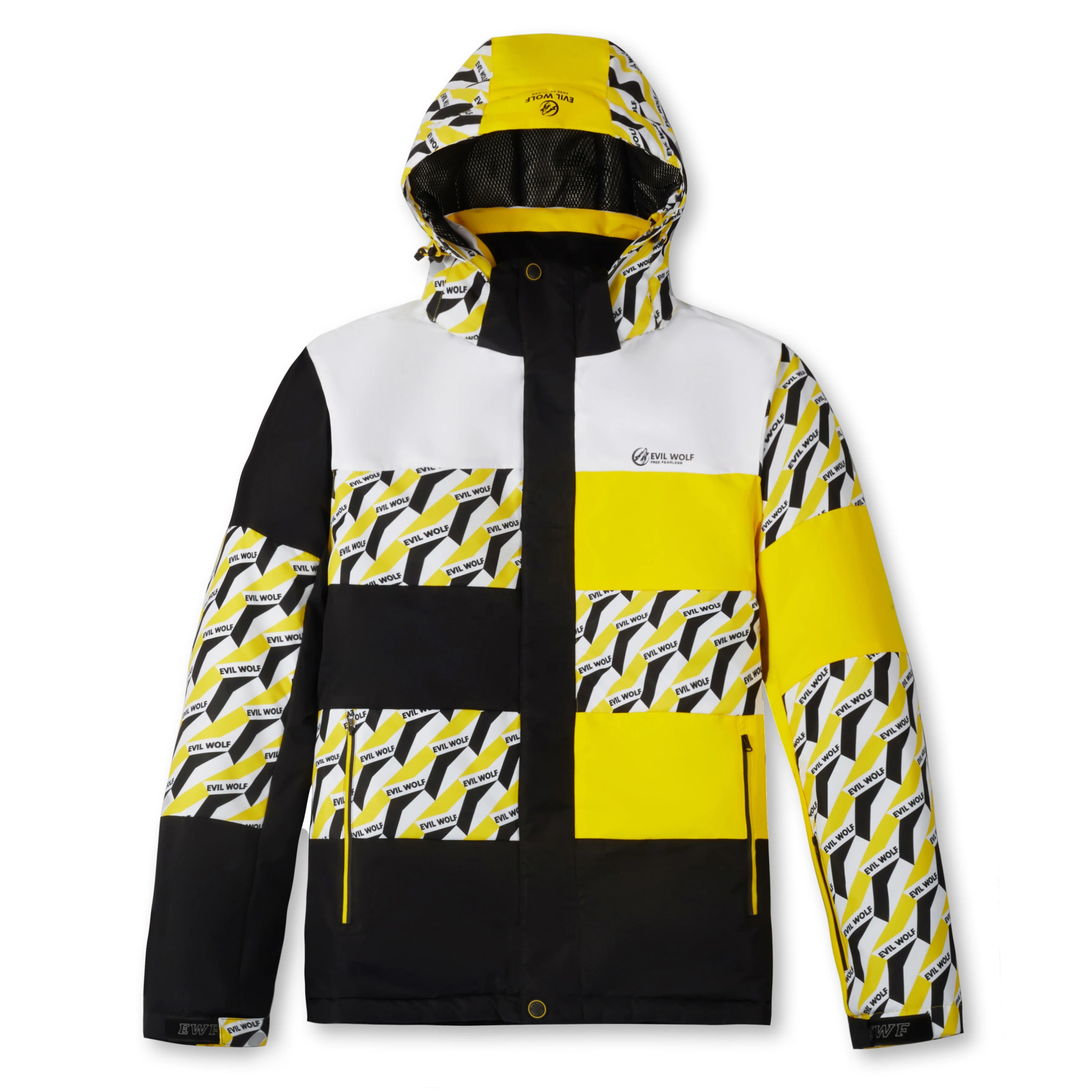 YAJIANUO New Design Custom Fashion Hooded Padded Coats Outdoor Winter Jacket Warm Men Ski Jacket