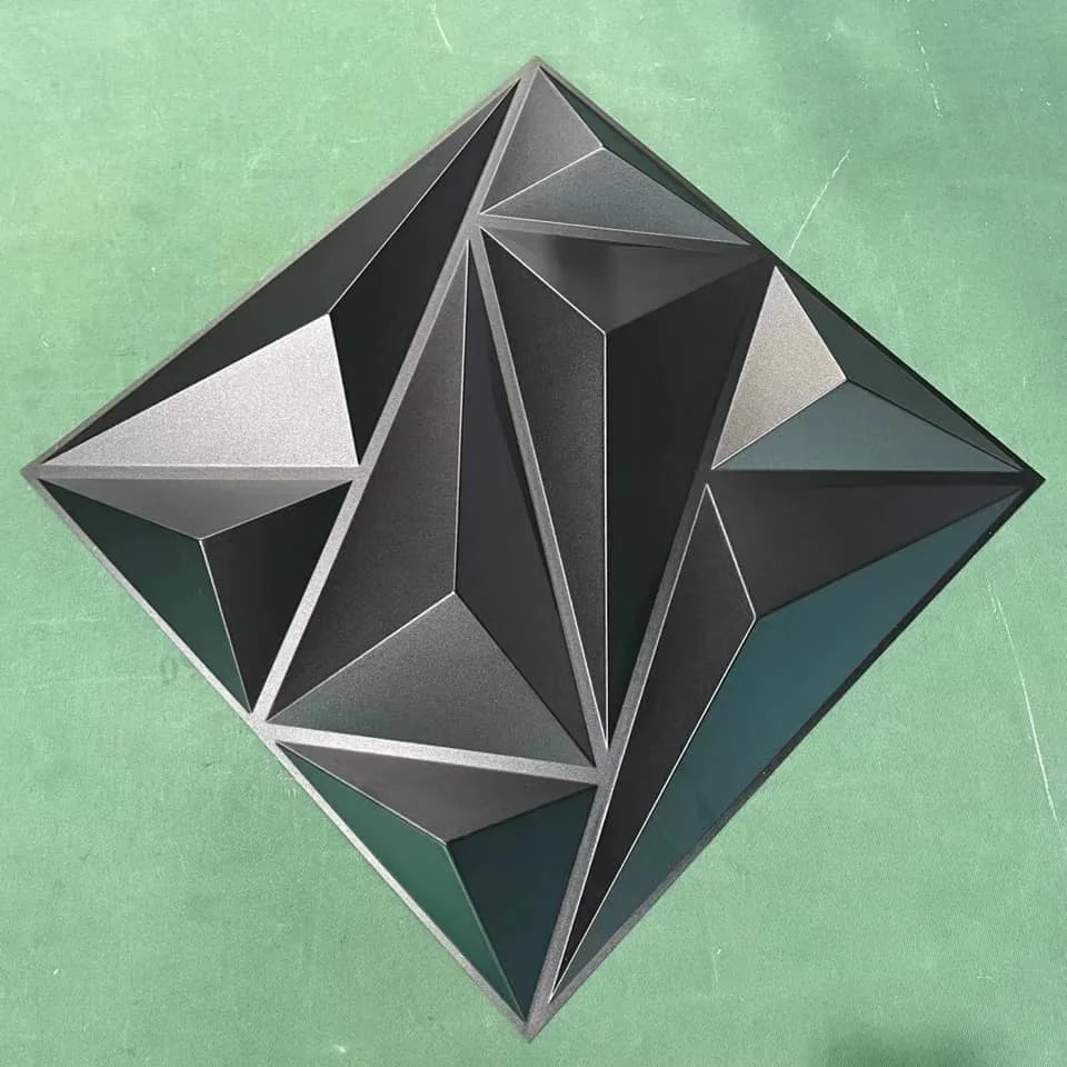 3d Wall Panels /sticker Wallpaper Diamend Shape Pvc Black Graphic Design Modern Waterproof White & Gold Wallpapers for Store