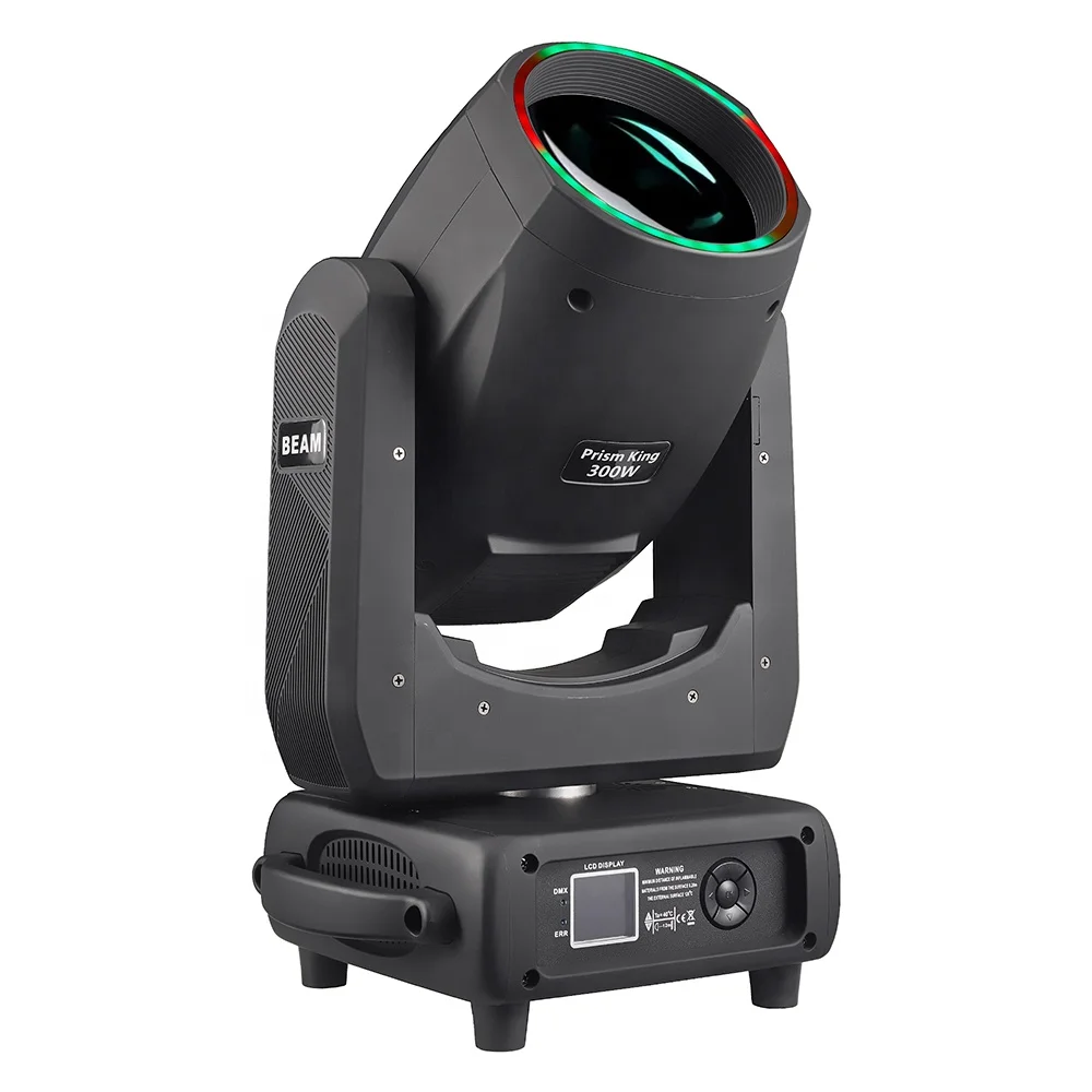 Prism King Beam 300w 4 Kinds Of Prisms Moving Head Stage Light With Led Ring Circle Strips