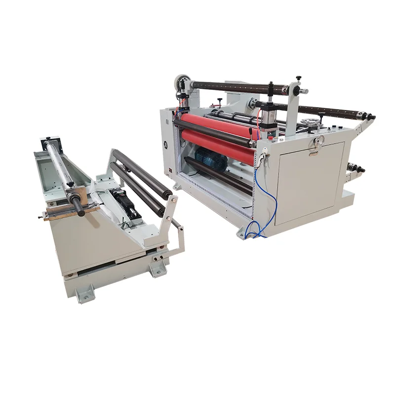 Automatic paper film slitting and rewinding machine