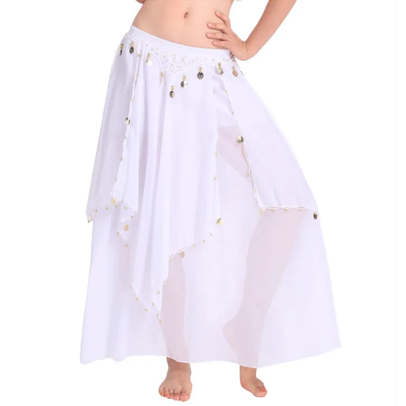 Adult Gypsy Chiffon Belly Dance Skirt Costume Woman Spanish Sexy Dancing Flamenco Oriental Stage Performance Swing Dress Outfits
