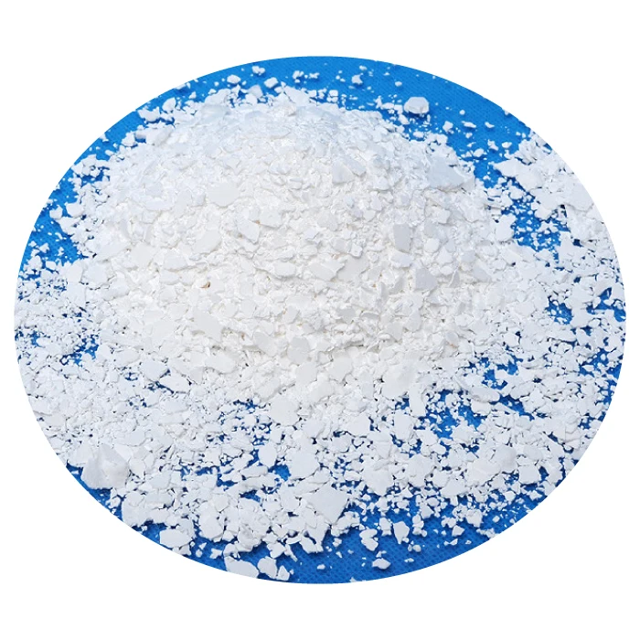 Flaky solid Calcium Chloride used as drying agent of gases such as oxygen, nitrogen, hydrogen etc.