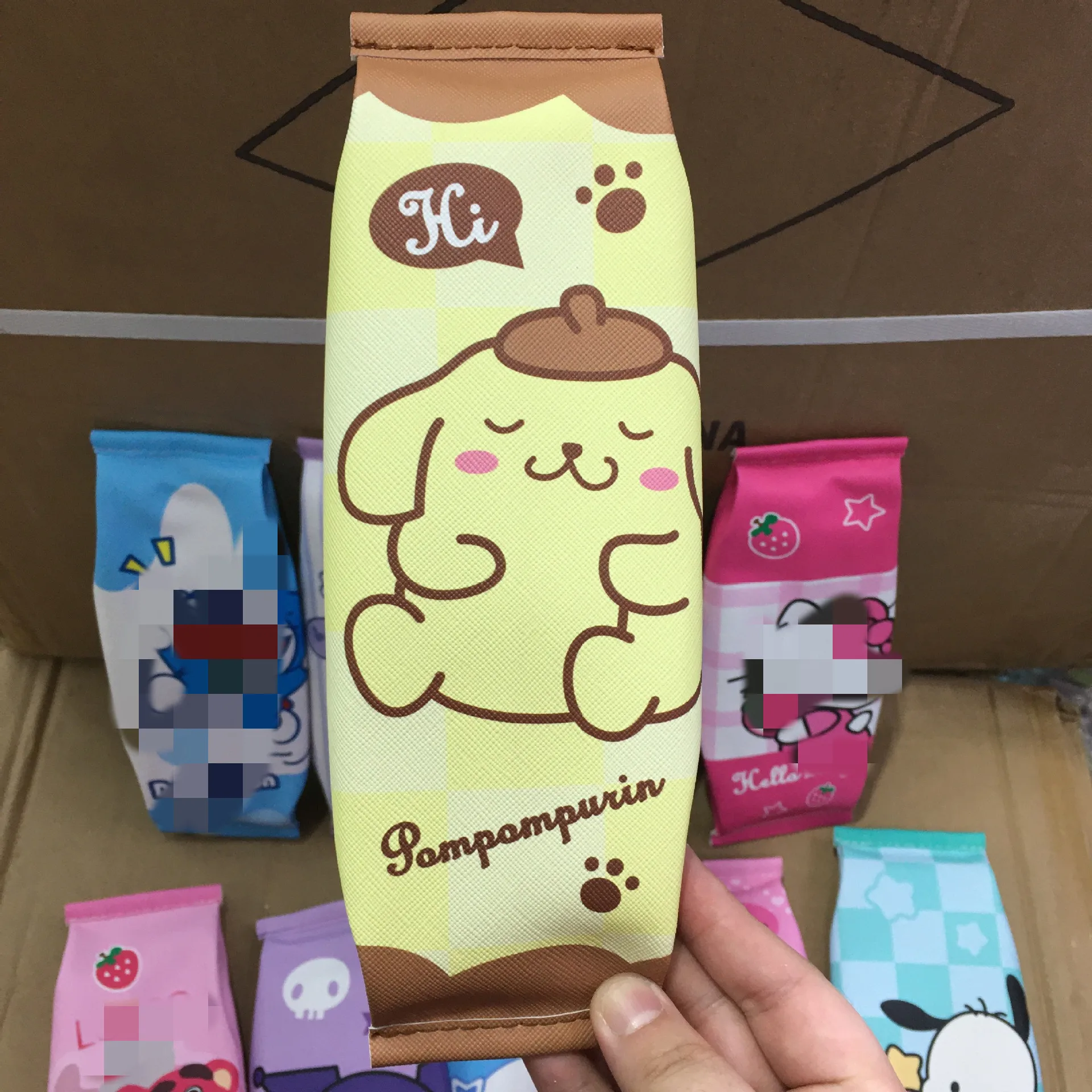 DHF594 оптовая продажа семейная сумка для ручек Sanrioed kuromi Melody Pochacco карандашей на молнии канцелярский пенал призов