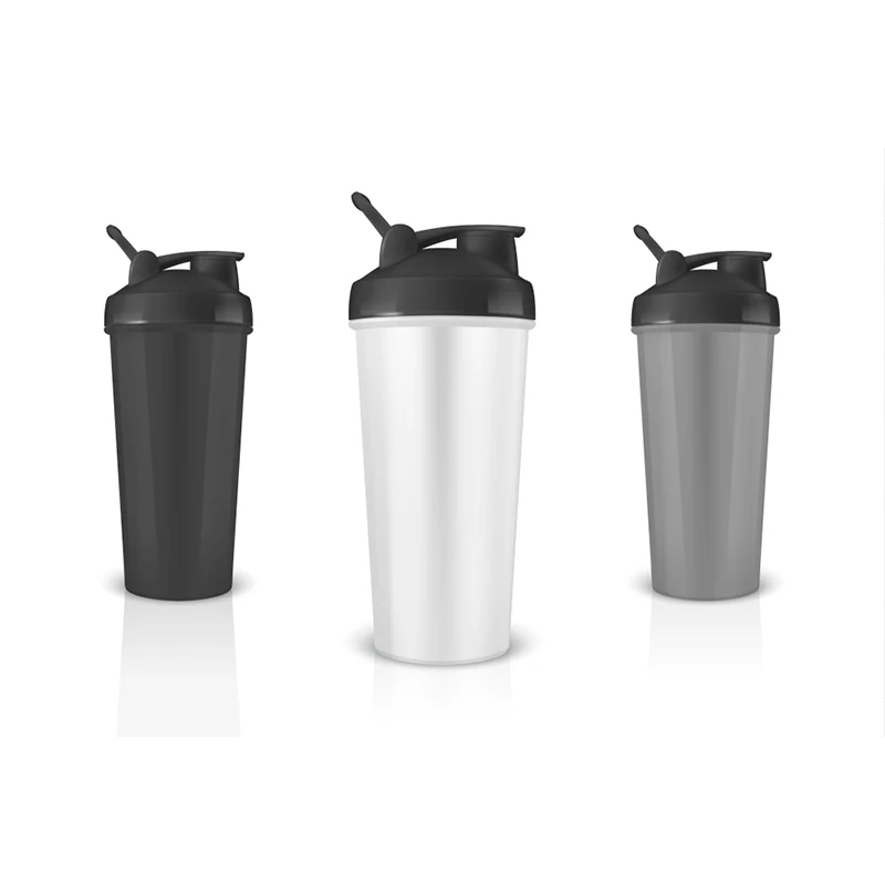 Hot Selling 400ml Double Wall Shaker Water Bottle Plastic  Tumbler Gym Water Bottle With Logo