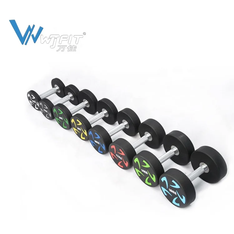New Arrival Hot Wheels Pu Weight Lifting Dumbbells Sets Commercial Home 50 Kg Dumbbell Dumbbells For Gym Fitness