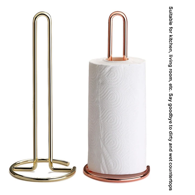 Kitchen roll holder home One piece welding round U shaped easy tear save space polished bold material kitchen roll holder