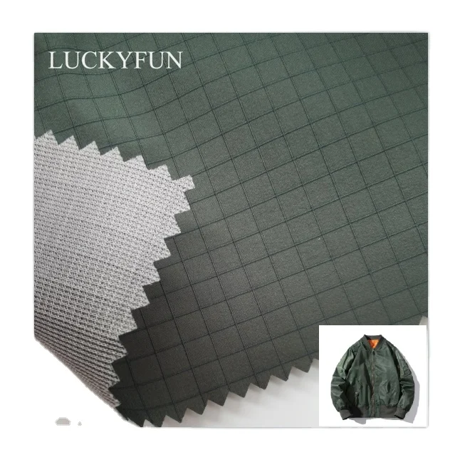 suit for jacket and  outside  cloths 100% nylon check bonding  autisepsis  waterproof  polyester  fabric