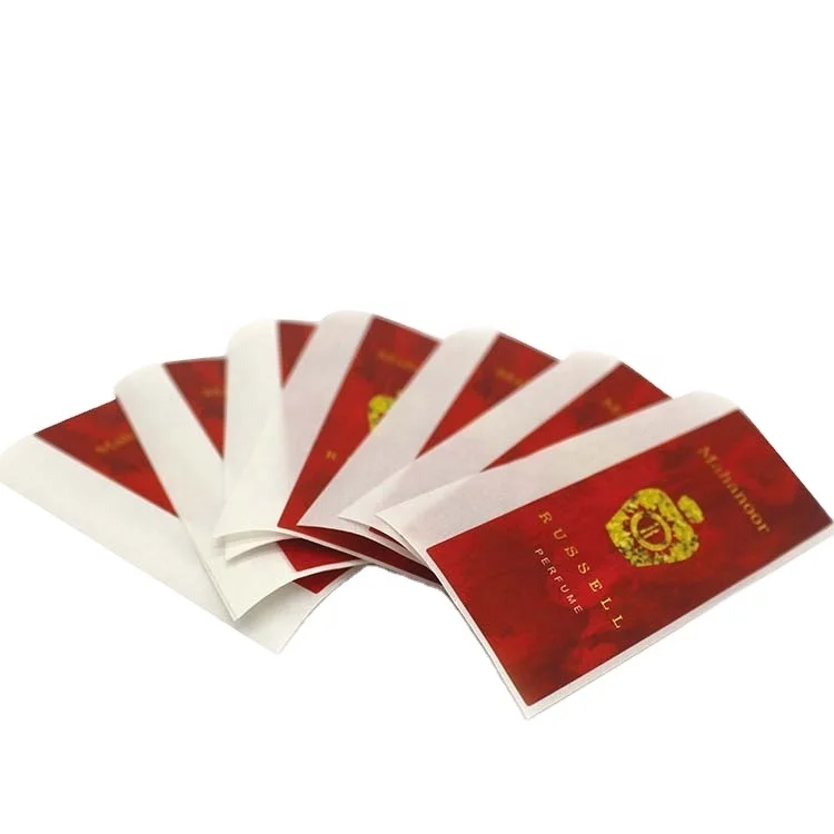 Custom Different Designs Matt Red Gold Hot Stamping Perfume Label