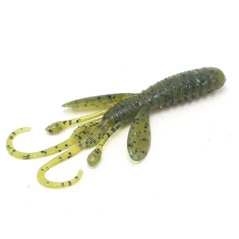 Yoshikawa 6pcs/lot  6.6g 10cm Soft Fishing Bait 10 colors bait wholesale high quality soft lure for Perch Bass shrimp lure