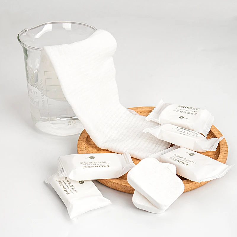 Eco-friendly Biodegradable Disposable Tablets Face Tissue Towel  Compressed Disposable Face Towel