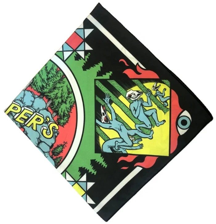 Free Sample Wholesale Multifunctional Custom Print Logo digital printing polyester Square Bandana