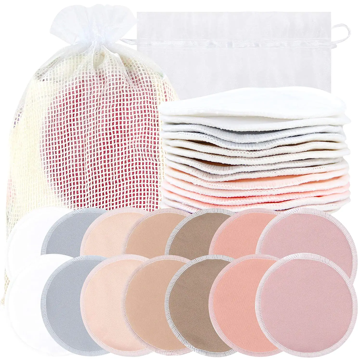  Reusable Washable High Quality Absorbent Spill Proof Feeding Bamboo Cotton Nursing Breast